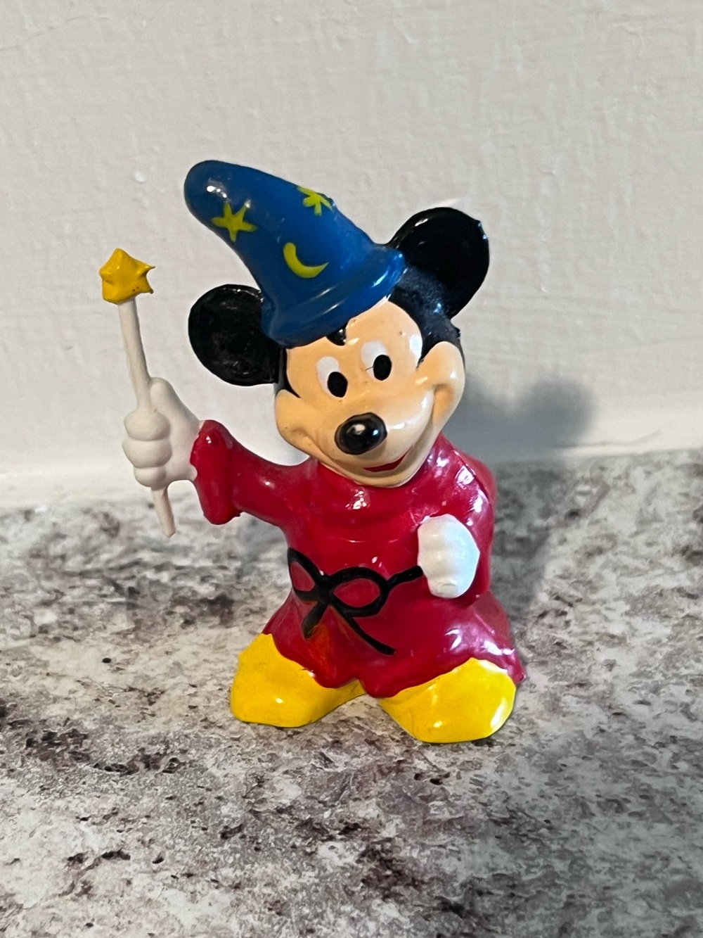Vintage Disney Mickey Mouse Sorcerer's Apprentice Fantasia with Wand Toy Figure